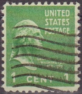 z vendido USA 1938 Scott 804 Sello Presidente George Washington (22/1/1732-14/12/1799) usado